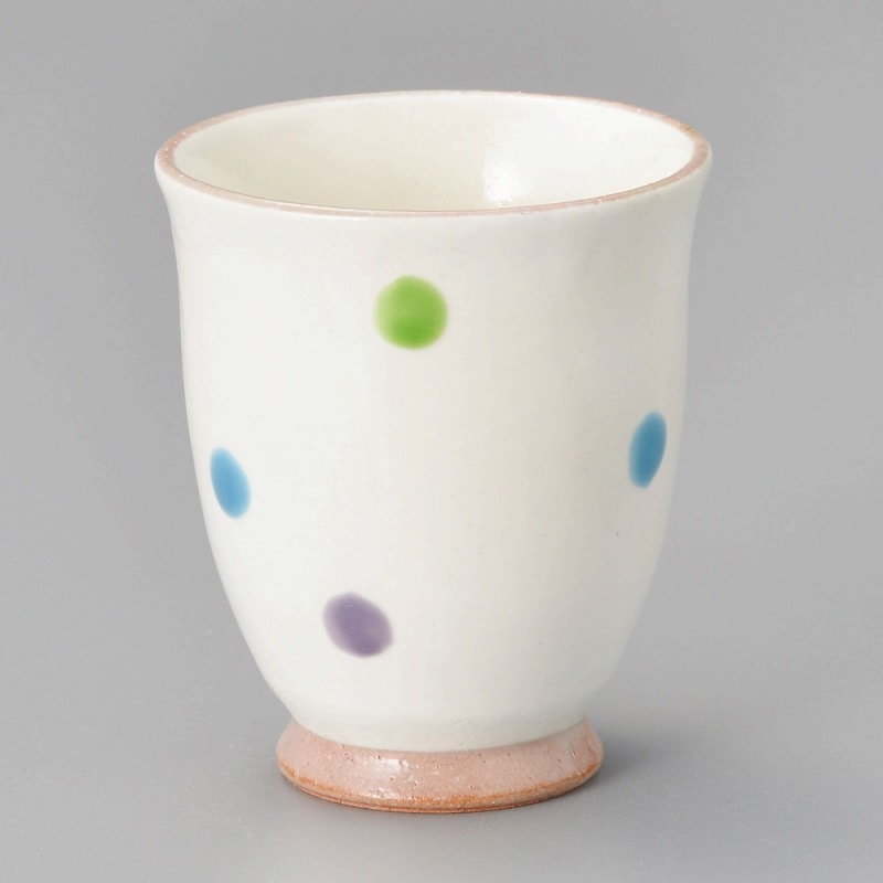 金正陶器 パステルドットM湯呑(大) 1個(ご注文単位1個)【直送品】