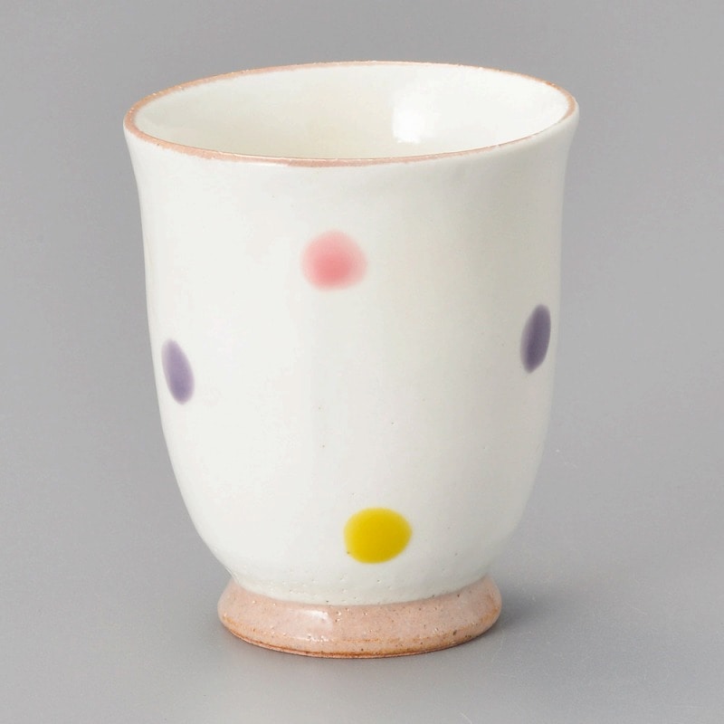 金正陶器 パステルドットF湯呑(小) 1個(ご注文単位1個)【直送品】