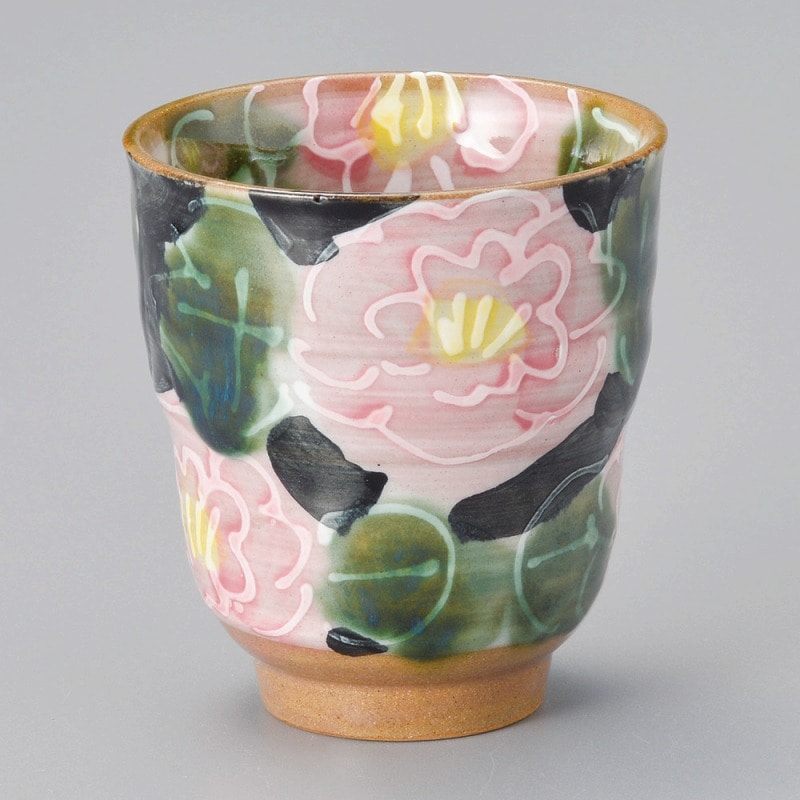 金正陶器 赤いボタン湯呑 1個(ご注文単位1個)【直送品】
