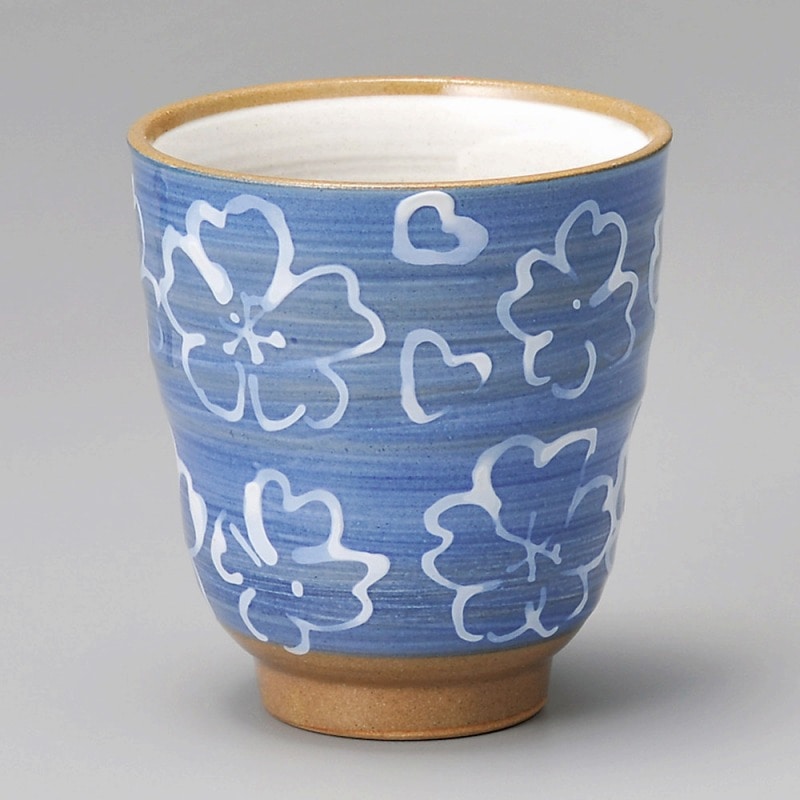 金正陶器 マット青桜湯呑 1個(ご注文単位1個)【直送品】