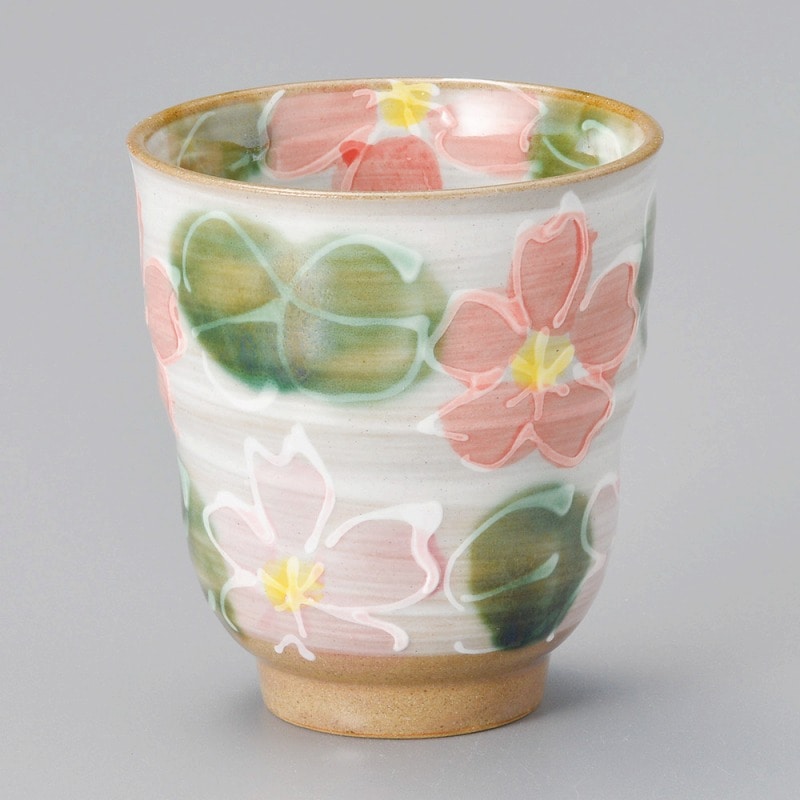 金正陶器 赤桜湯呑 1個(ご注文単位1個)【直送品】