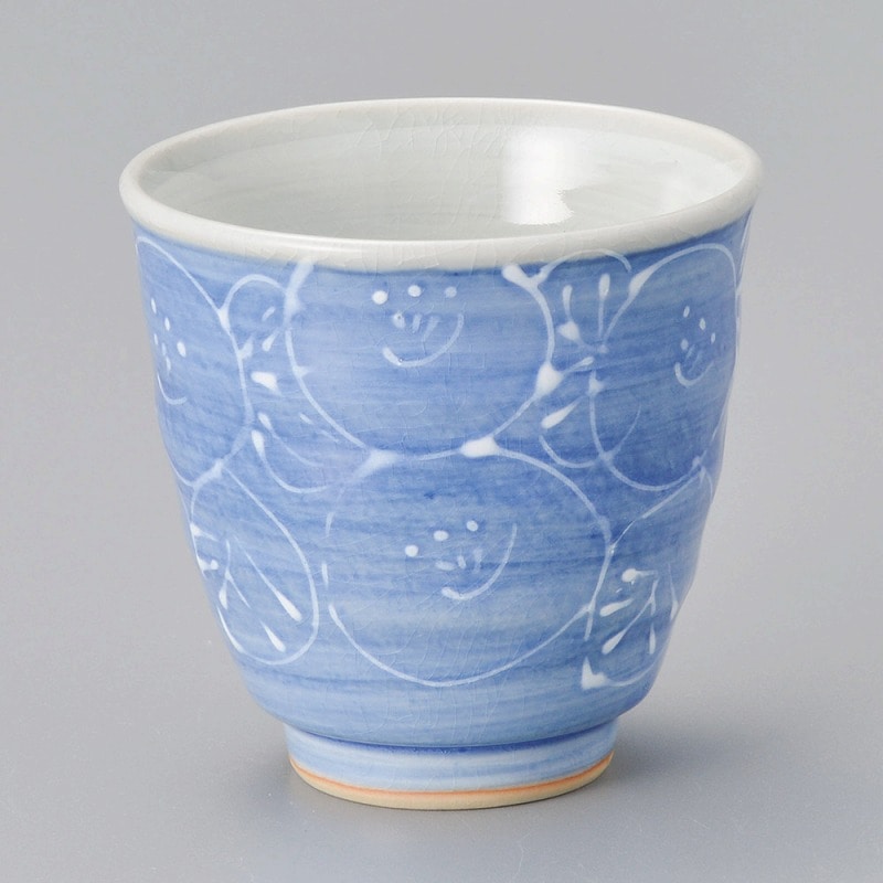 金正陶器 夢一珍花(青)湯呑 1個(ご注文単位1個)【直送品】