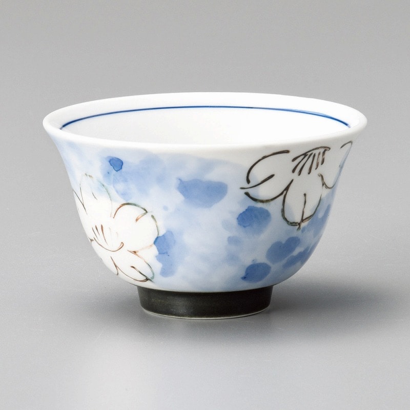 金正陶器 かすみ梅(青)反千茶 1個(ご注文単位1個)【直送品】
