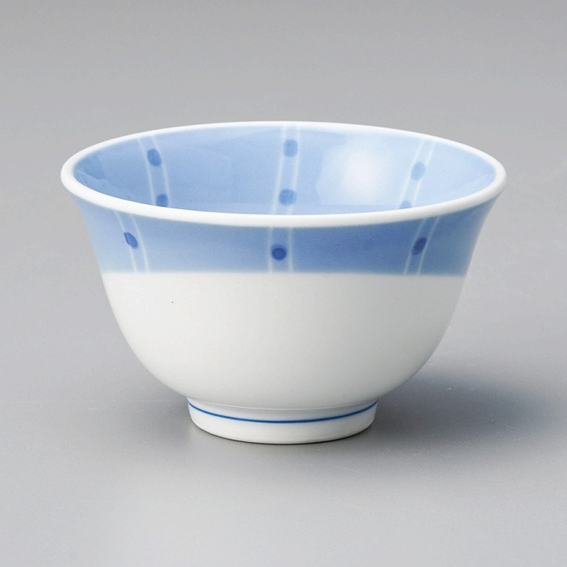 金正陶器 ブルー内外水玉反煎茶 1個(ご注文単位1個)【直送品】