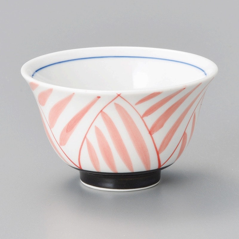 金正陶器 ライン格子反千茶(赤) 1個(ご注文単位1個)【直送品】