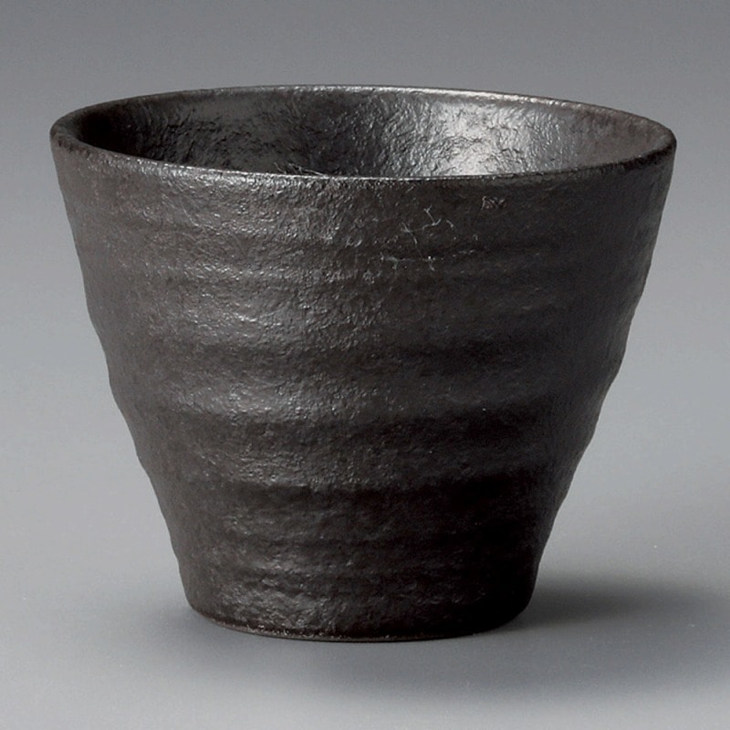 金正陶器 露(黒)湯呑 1個(ご注文単位1個)【直送品】