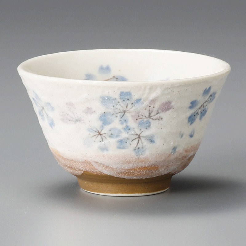 金正陶器 平安桜(青)反千茶 1個(ご注文単位1個)【直送品】
