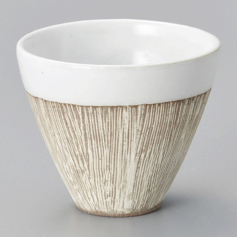 金正陶器 小枝ホワイト反湯呑 1個(ご注文単位1個)【直送品】