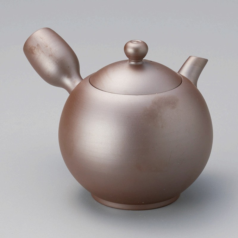 金正陶器 紫泥・丸無地陶製茶漉し 1個(ご注文単位1個)【直送品】
