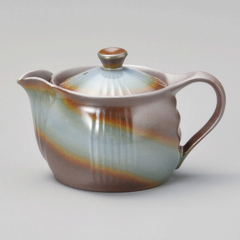 金正陶器 2.0青彩万古ポット(平アミ) 1個(ご注文単位1個)【直送品】