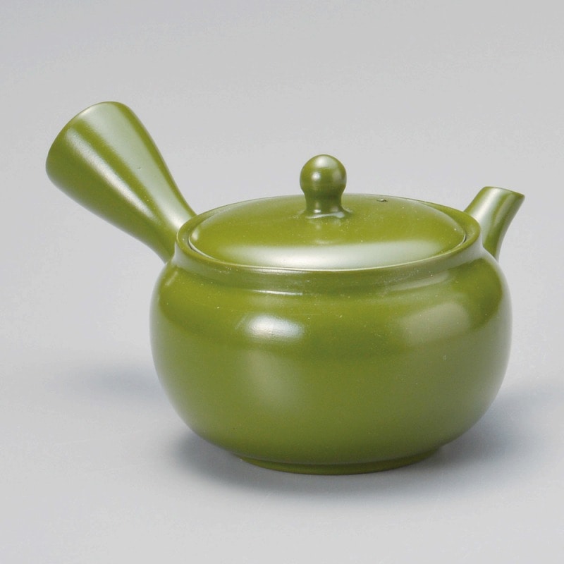 金正陶器 緑無地急須(帯網) 1個(ご注文単位1個)【直送品】