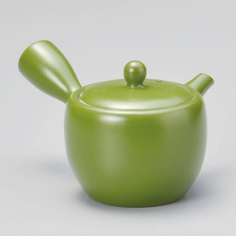 金正陶器 緑なつめ型急須(平網) 1個(ご注文単位1個)【直送品】