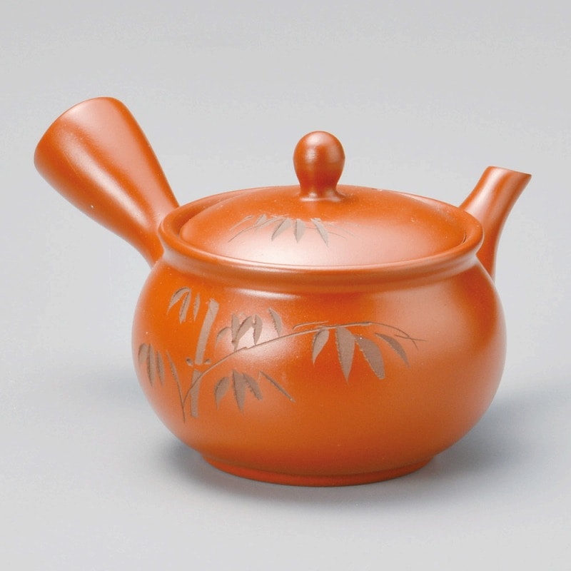 金正陶器 朱泥竹彫(平網) 1個(ご注文単位1個)【直送品】