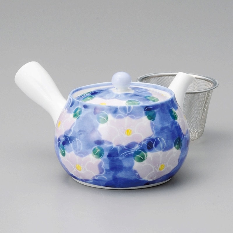 金正陶器 紫花中急須(アミ付) 1個(ご注文単位1個)【直送品】