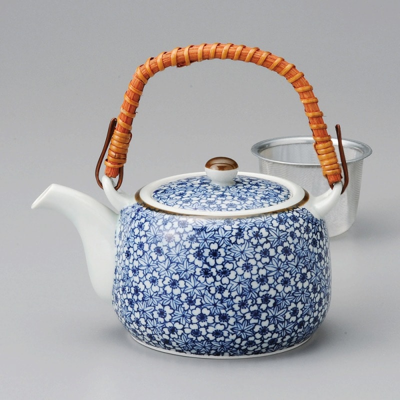金正陶器 桜もみじ4号土瓶(アミ付) 1個(ご注文単位1個)【直送品】