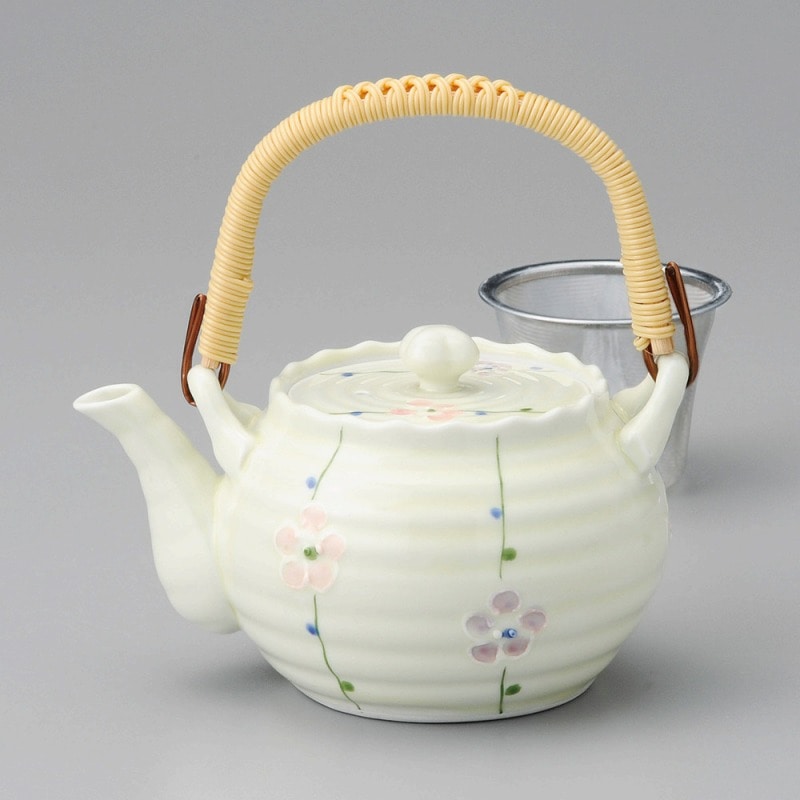 金正陶器 梅六兵衛4号土瓶(アミ付) 1個(ご注文単位1個)【直送品】