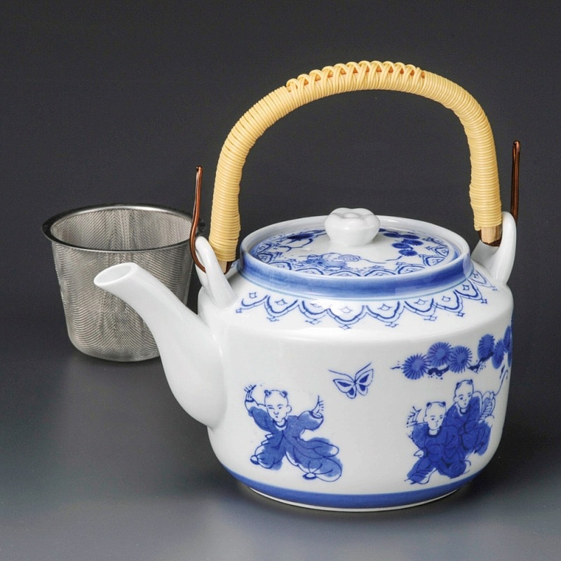 金正陶器 新唐子8号土瓶(Uアミ付) 1個(ご注文単位1個)【直送品】