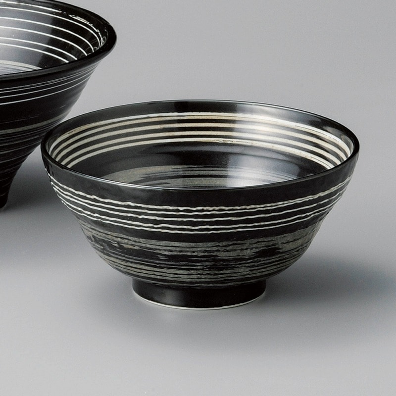 金正陶器 黒うずライン4.5お好み丼 1個(ご注文単位1個)【直送品】
