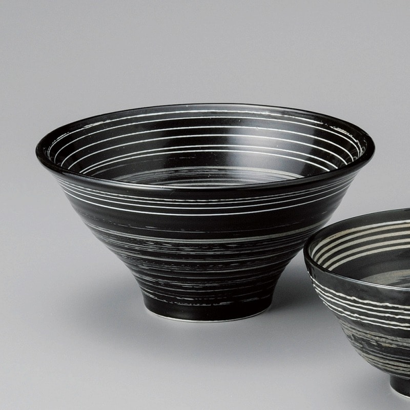 金正陶器 黒うずライン6.0反丼 1個(ご注文単位1個)【直送品】