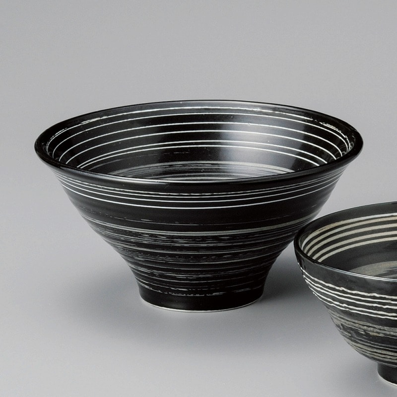 金正陶器 黒うずライン7.0反丼 1個(ご注文単位1個)【直送品】