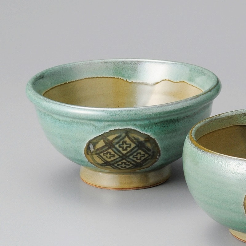 金正陶器 織部波丸紋玉渕5.8丼 1個(ご注文単位1個)【直送品】