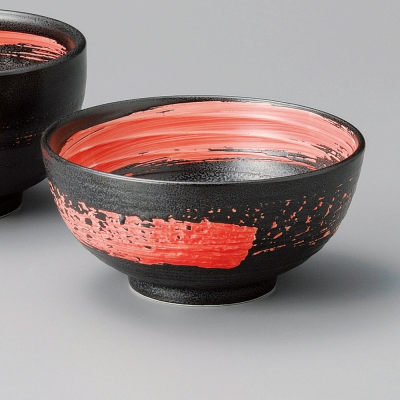 金正陶器 朱嵐黒御影砂目5.8丸丼 1個(ご注文単位1個)【直送品】