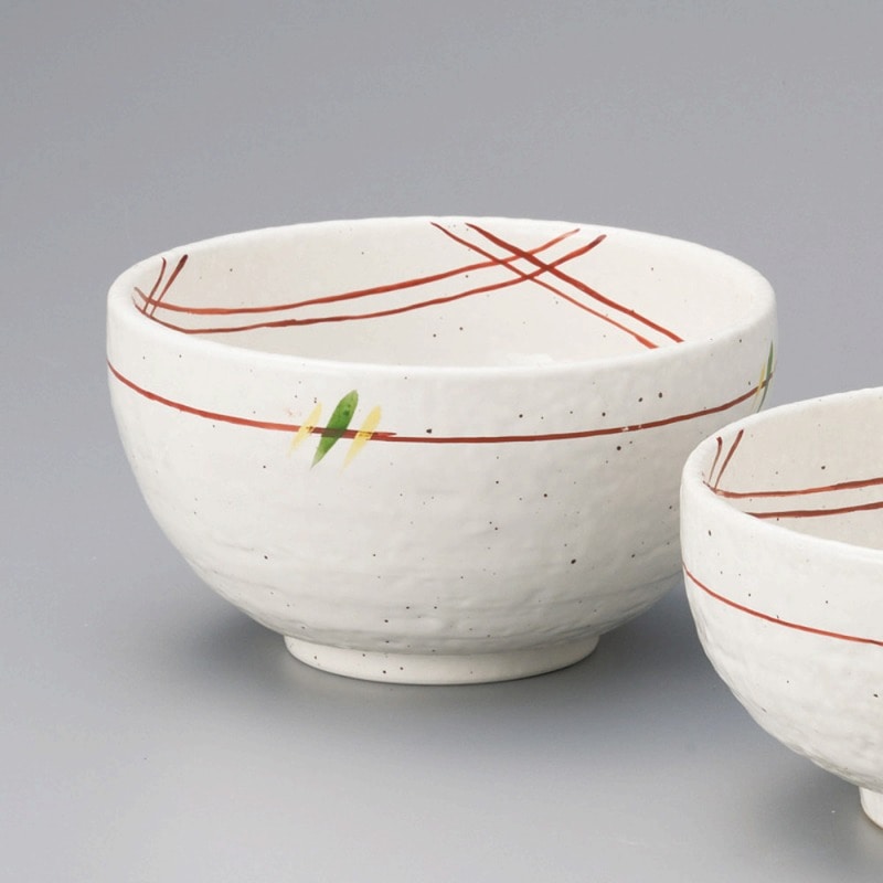 金正陶器 粉引赤格子5.5丼 1個(ご注文単位1個)【直送品】