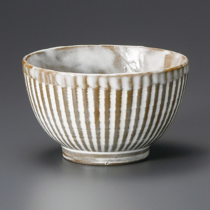 金正陶器 化粧削りﾗｲﾝ志野4.0ﾎﾞｰﾙ 1個（ご注文単位1個）【直送品】