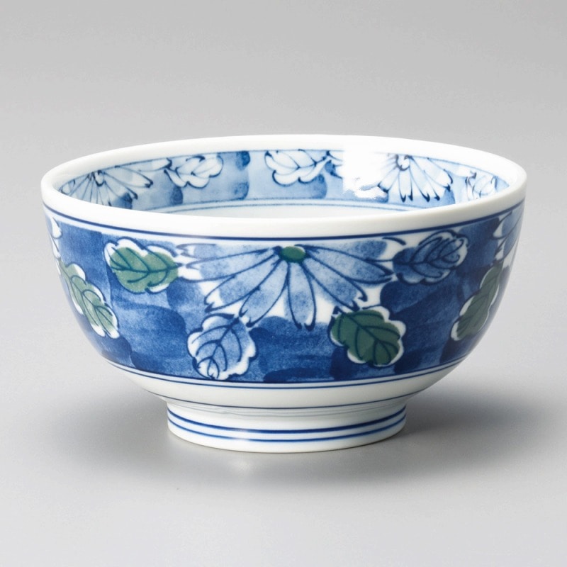 金正陶器 二色だみ菊5.0京丼 1個（ご注文単位1個）【直送品】