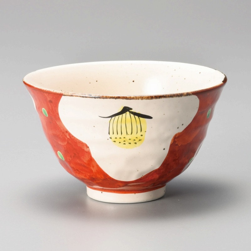 金正陶器 手描き赤ダミ椿5.0丼 1個(ご注文単位1個)【直送品】