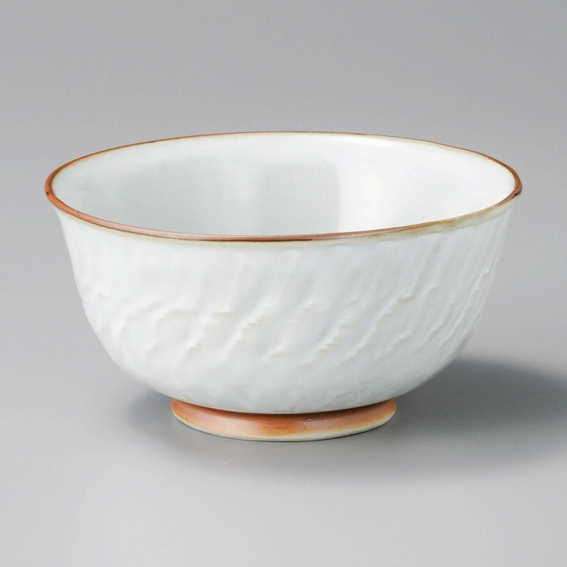 金正陶器 口紅乳白5.0丸丼 1個(ご注文単位1個)【直送品】