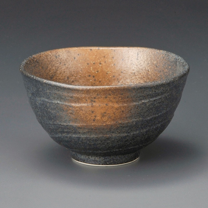 金正陶器 黒備前吹き六兵衛めし丼 1個(ご注文単位1個)【直送品】