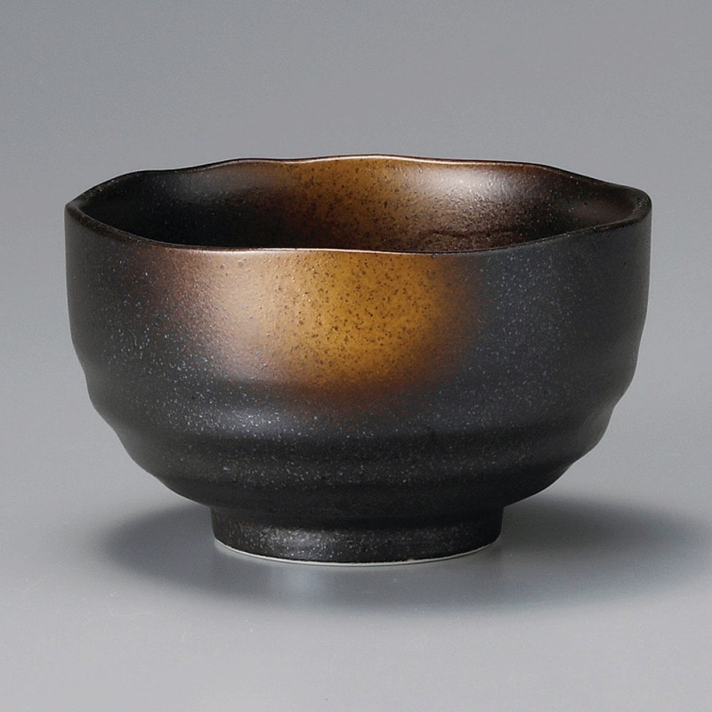 金正陶器 黒備前金茶吹 京たもり碗 1個(ご注文単位1個)【直送品】