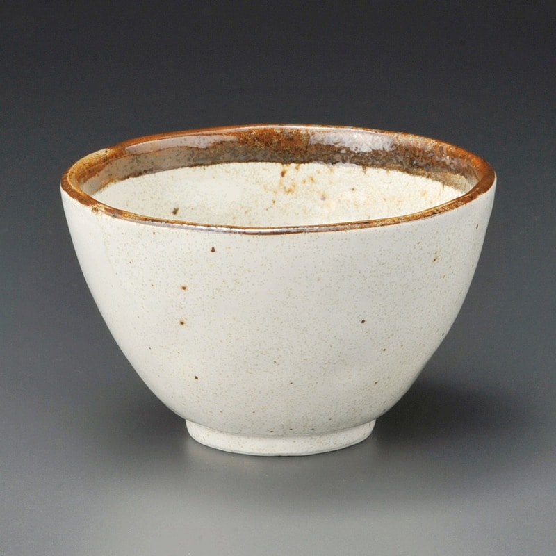 金正陶器 粉引ライン手びねり4.5姫丼 1個(ご注文単位1個)【直送品】