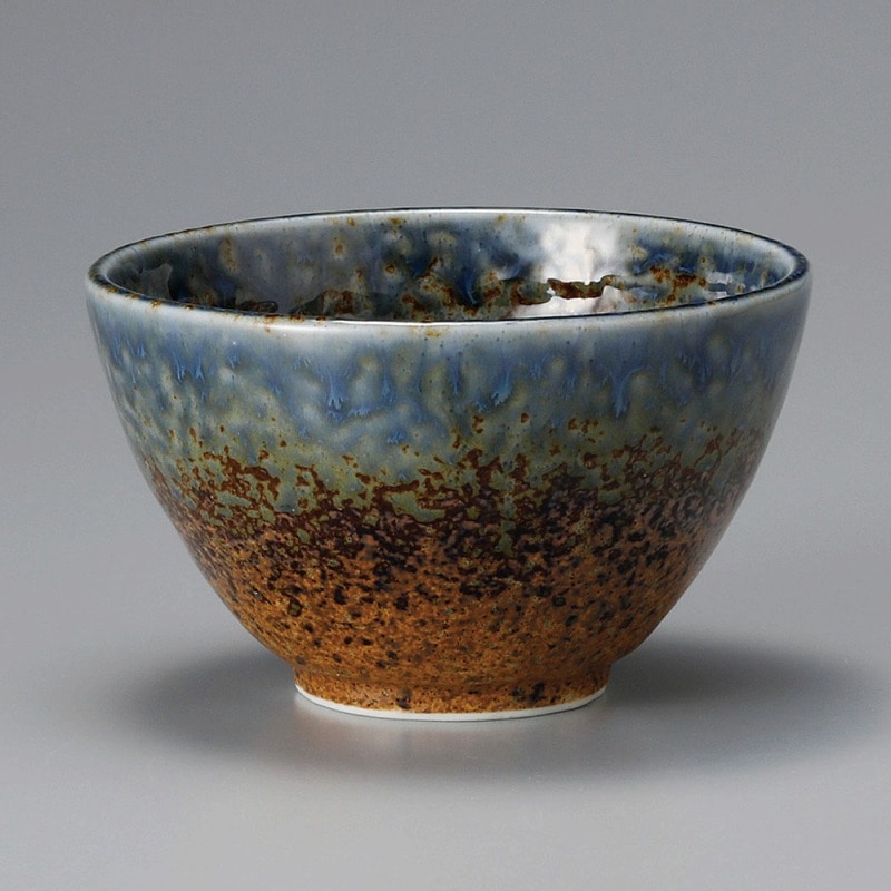 金正陶器 砂地藍流し手捻姫丼 1個(ご注文単位1個)【直送品】