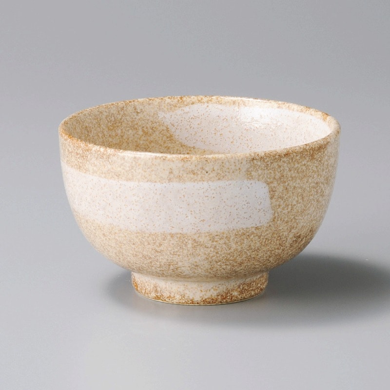 金正陶器 茶粉引刷毛夏目4.0丼 1個(ご注文単位1個)【直送品】