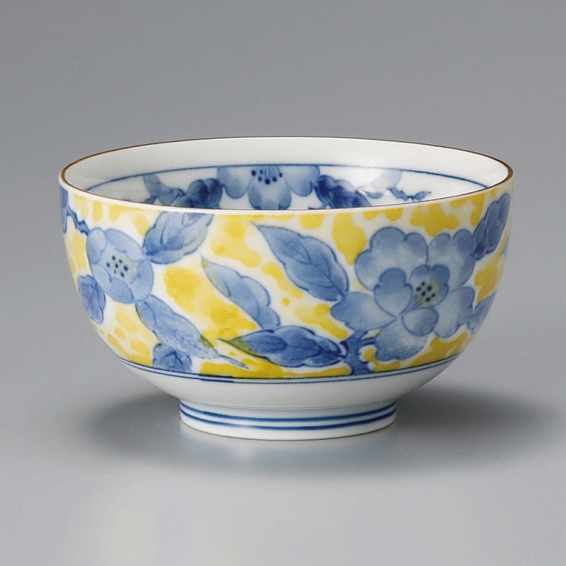 金正陶器 黄彩花紋お好丼(小) 1個(ご注文単位1個)【直送品】