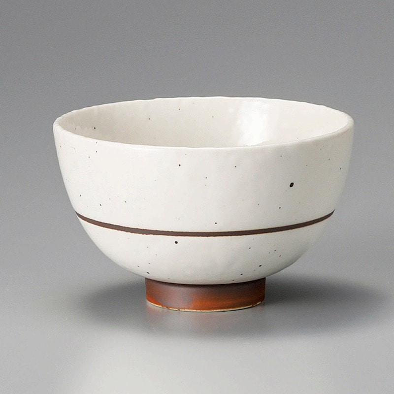 金正陶器 粉引錆線丸碗 1個(ご注文単位1個)【直送品】