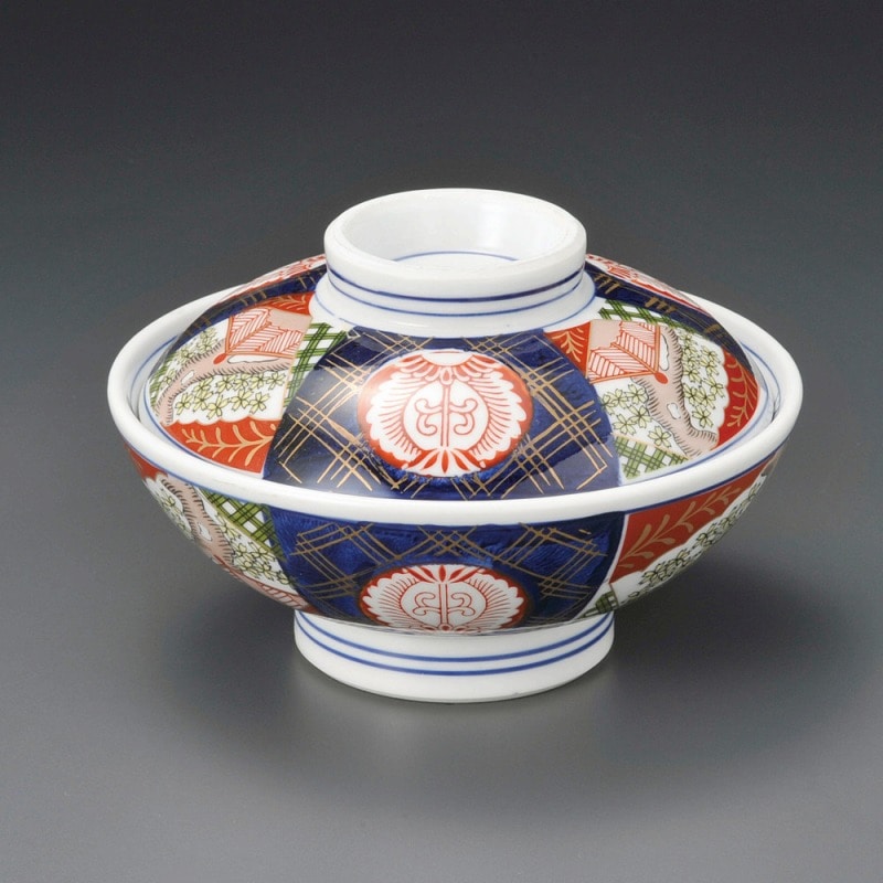 金正陶器 桜錦間取6.0平蓋丼 1個(ご注文単位1個)【直送品】