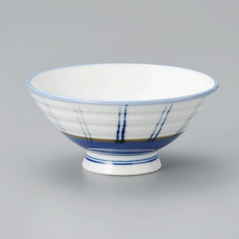 金正陶器 腰ルリ2本十草厚口中平 1個(ご注文単位1個)【直送品】