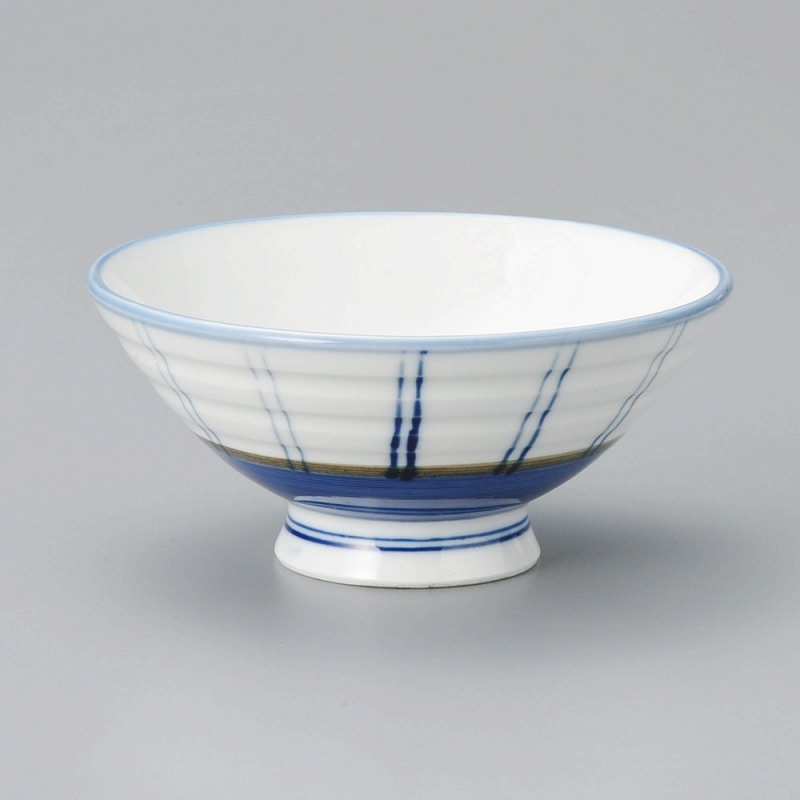 金正陶器 腰ルリ2本十草厚口大平 1個(ご注文単位1個)【直送品】