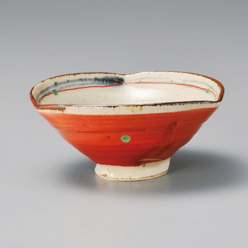 金正陶器 赤絵三角飯碗(大) 1個(ご注文単位1個)【直送品】