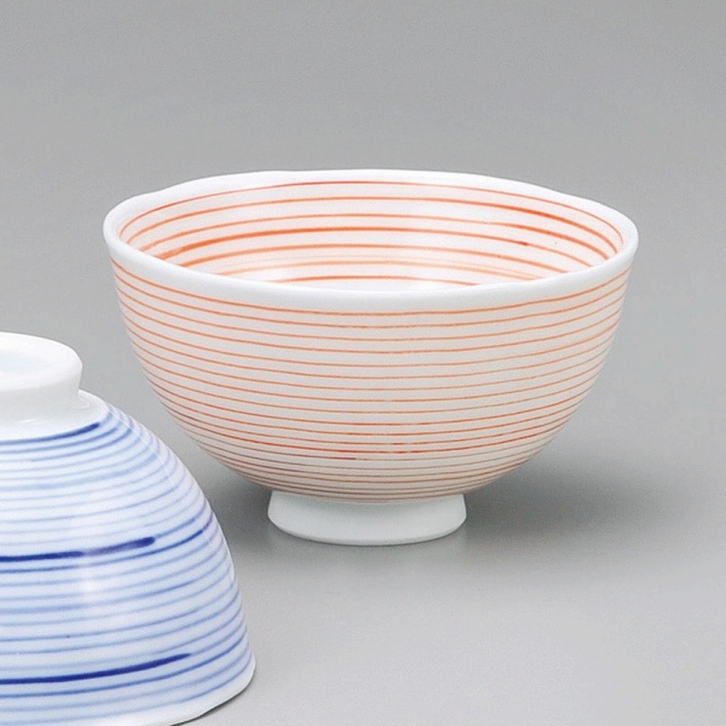 金正陶器 赤千筋飯碗小 1個(ご注文単位1個)【直送品】
