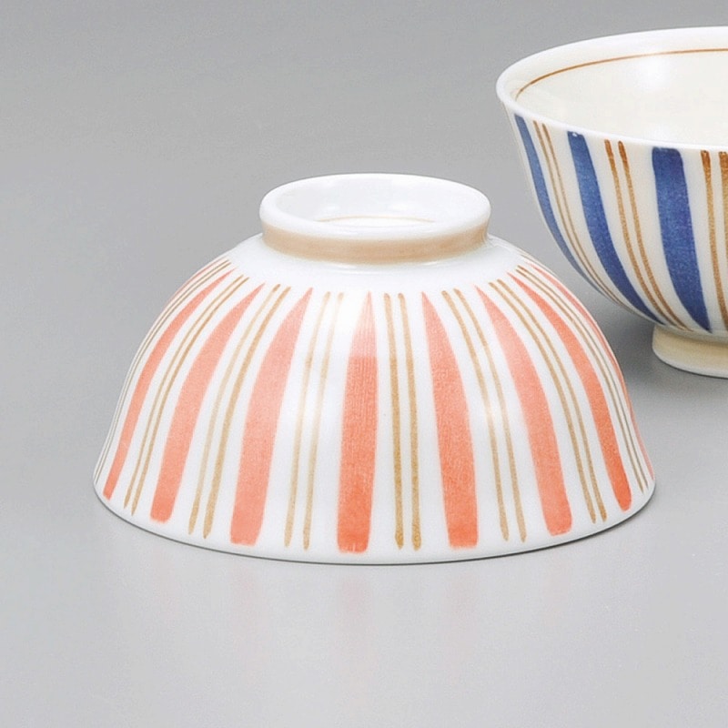 金正陶器 ツイン十草赤中平茶碗 1個(ご注文単位1個)【直送品】