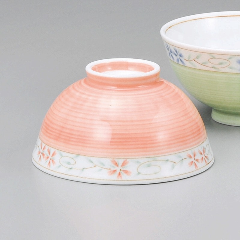 金正陶器 きらめき聖花ピンク中平茶碗 1個(ご注文単位1個)【直送品】