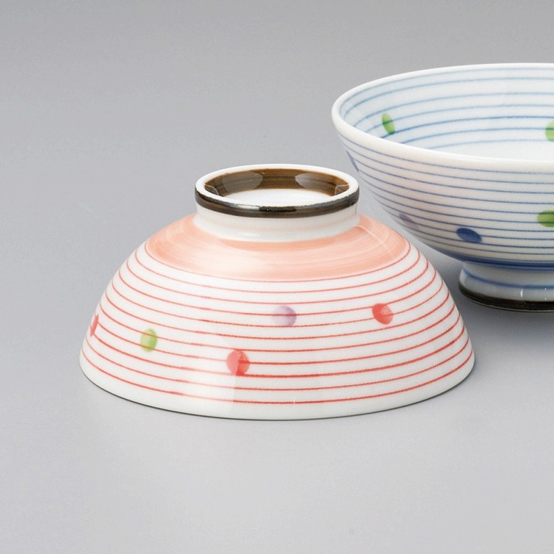 金正陶器 内外水玉ライン赤中平 1個(ご注文単位1個)【直送品】