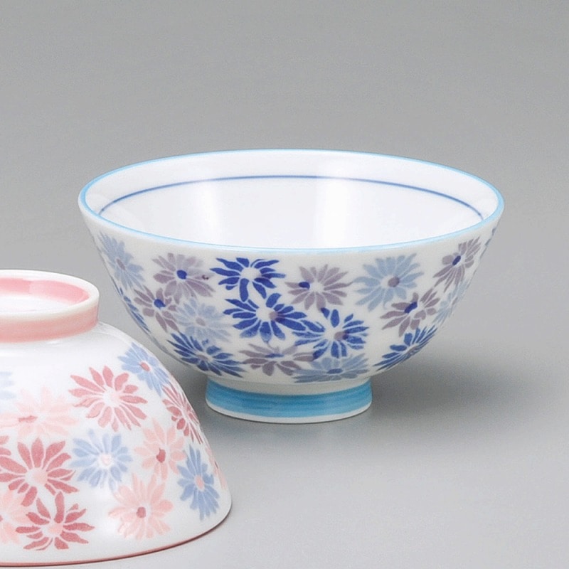 金正陶器 花遊び青茶碗 1個（ご注文単位1個）【直送品】