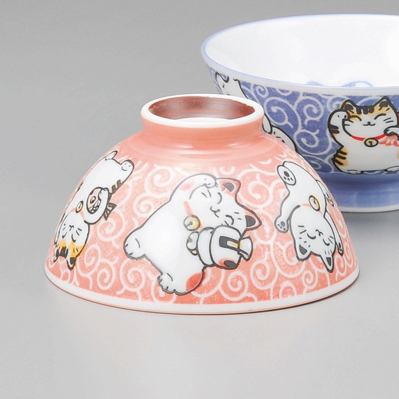 金正陶器 唐草招猫中平(赤) 1個(ご注文単位1個)【直送品】