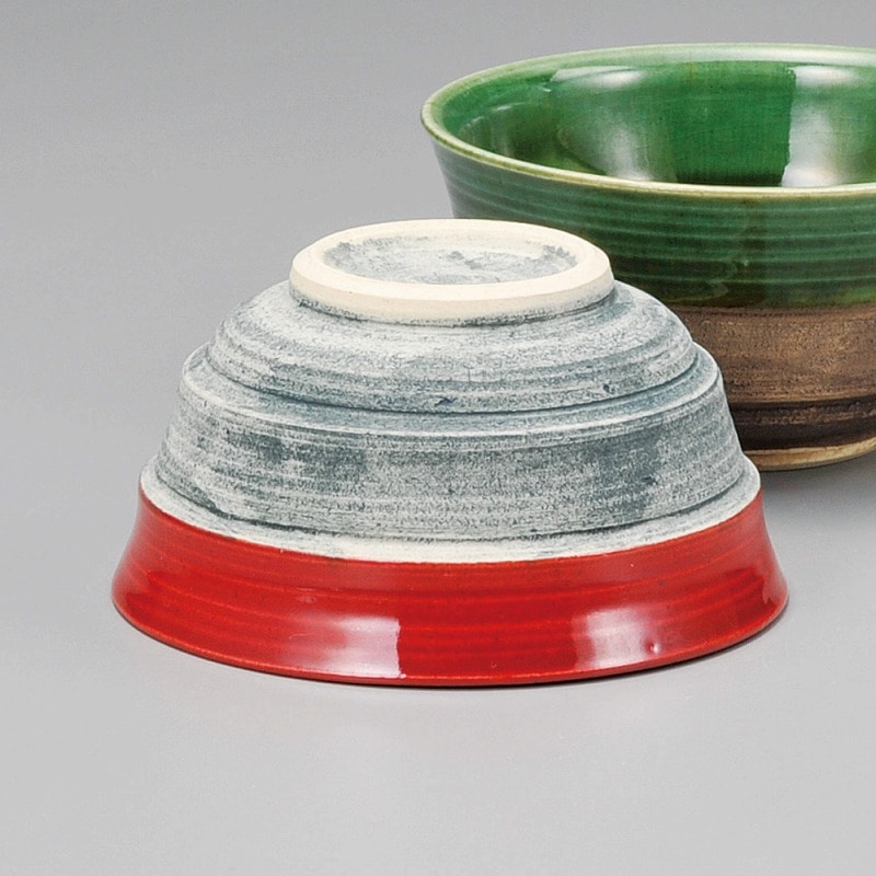 金正陶器 鉄赤段付茶碗 1個(ご注文単位1個)【直送品】