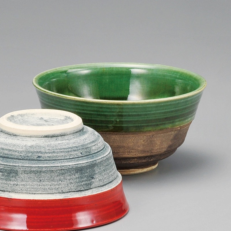金正陶器 織部段付茶碗 1個(ご注文単位1個)【直送品】